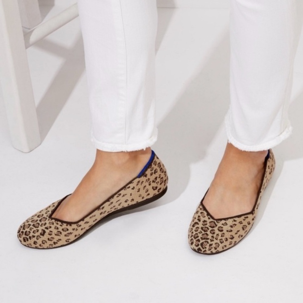 Rothy’s Cheetah Round Toe Flats
